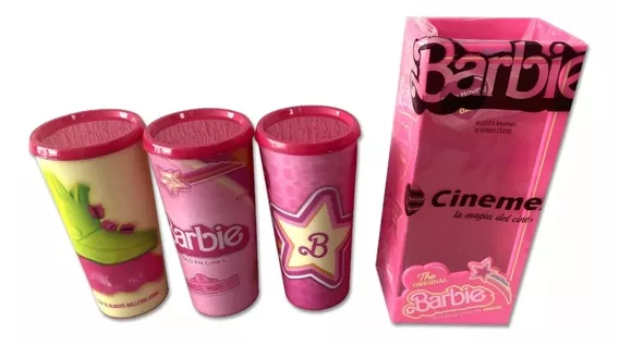 Set Vasos + Palomera Cinemex Barbie