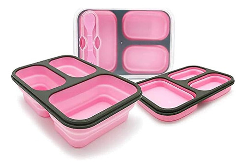 Contenedor Silicona Plegable Taper Vianda Lunchera Cubierto