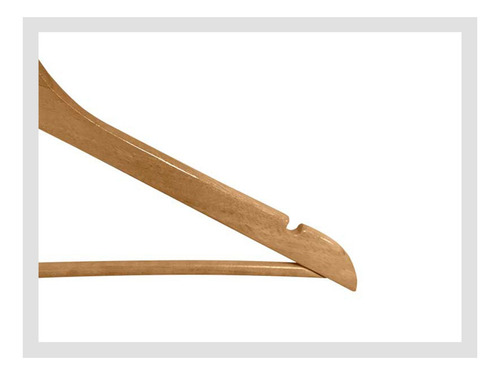 Imagen 3 de 5 de Perchas De Madera Lustrada 1º Calidad Pack X 10 Unidades