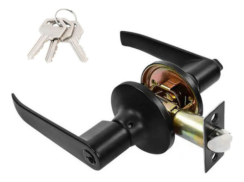 Cerradura Chapa Manija Puerta Principal Recamara Llave Botón Color 2. Negro