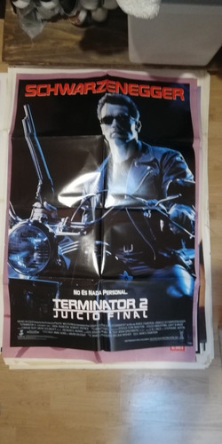 Afiche Original Cine Película Terminator 2 Juicio Final 