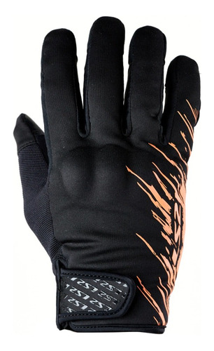 Guantes Ls2 Jet Negro + Naranja Bamp Group