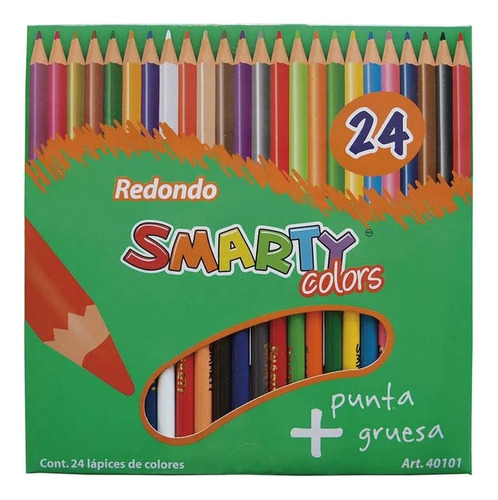 Lápices De 24 Colores Smarty Redondos 