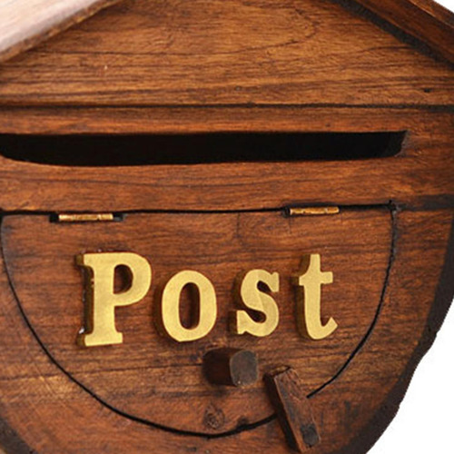 Buzón De Correo Montado En La Pared, Buzón De Madera Para