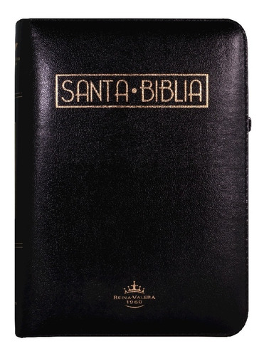 Biblia Rvr1960 Letra Grande Imit. Piel Negro C/cierre (6486)