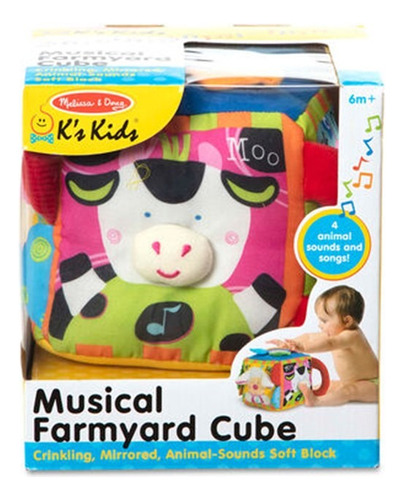 Melissa & Doug Cubo Musical De La Granja Juguete Para Bebe