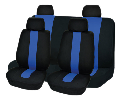 Fundas Asiento Deportivas Cuerina Negro/azul Universalees Ds