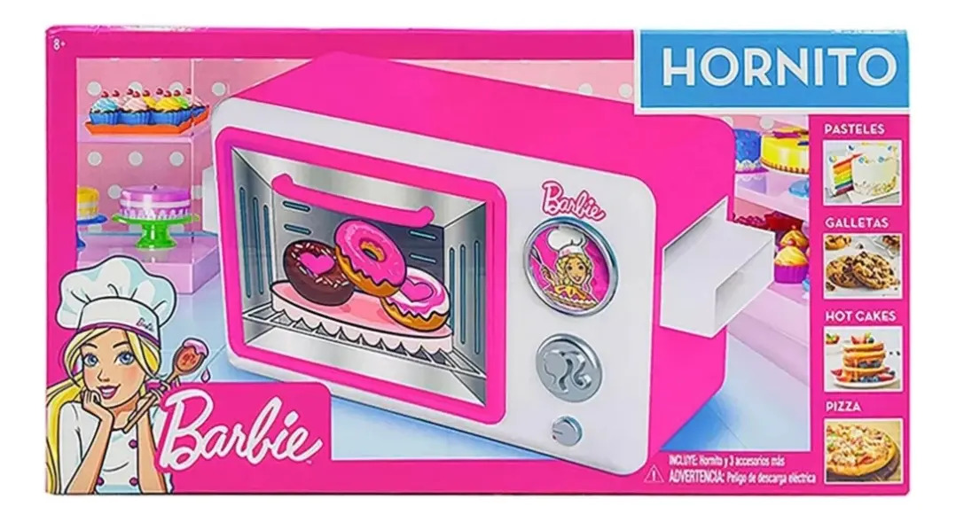 Hornito Barbie Mattel HYR70 Con Pala 2 Charolas Y Recetario Color Rosa
