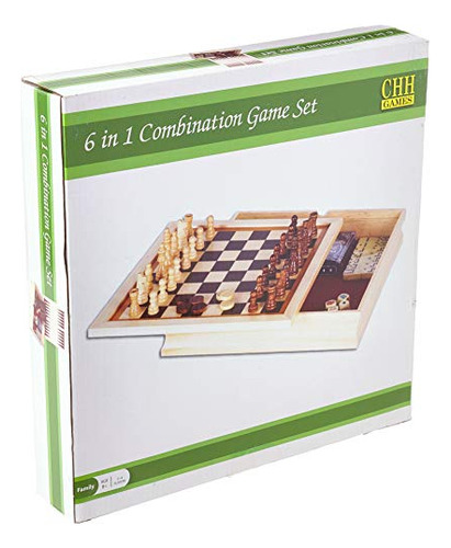 Gran Juego De Juegos De 6 En 1: ¡ajedrez, Damas, Backgammon,