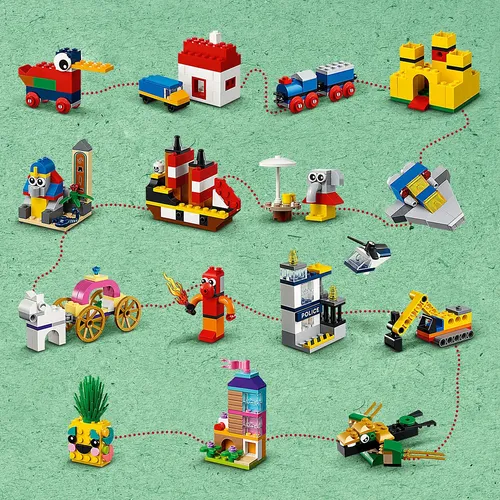 Lego Classic 90 Anos De Brincar 11021 Pack X1100 Peças | Frete grátis