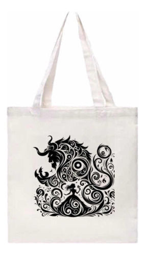 Tote Bag Bolsa D Manta Ecológica La Bella Y La Bestia Tribal