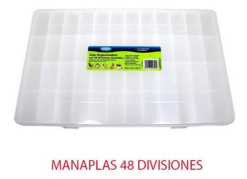 Caja Organizadora 48 Divisiones Fijas. Marca: Manaplas