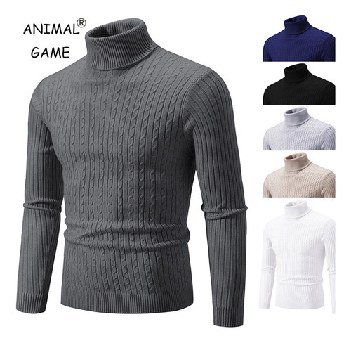 Sudadera De Cuello Alto Tejida Con Cuello Alto Para Hombre