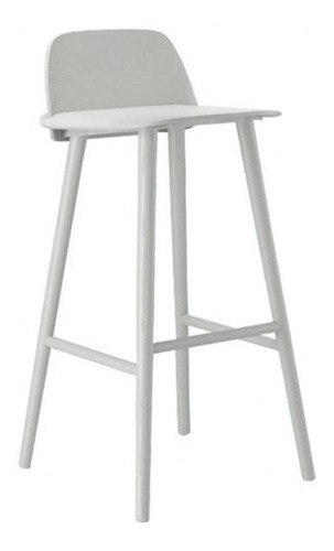 Banqueta Para Barra Alta Desayunador Plástico Diseño - Nerd Acabado de la estructura Mate Color Blanco