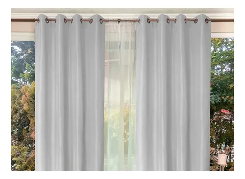 Cortina 140x220cm 8 Piezas Tabatha Gris Doral