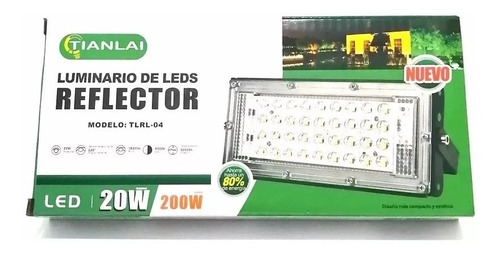 Reflector Led 20w Tianlai Uso En Exteriores