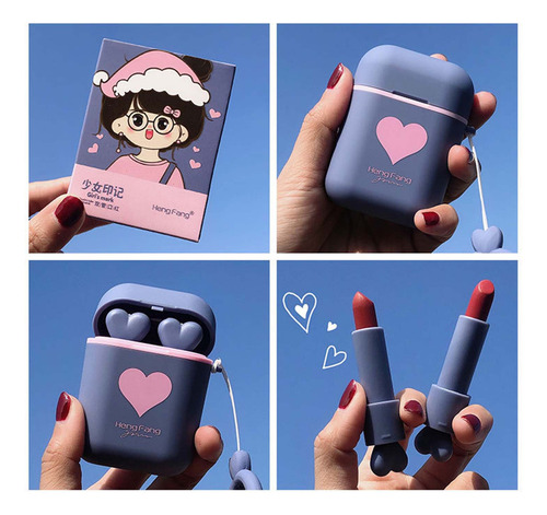 Lápiz Labial B Double Tube Matte Velvet Matte Fair Price Oo