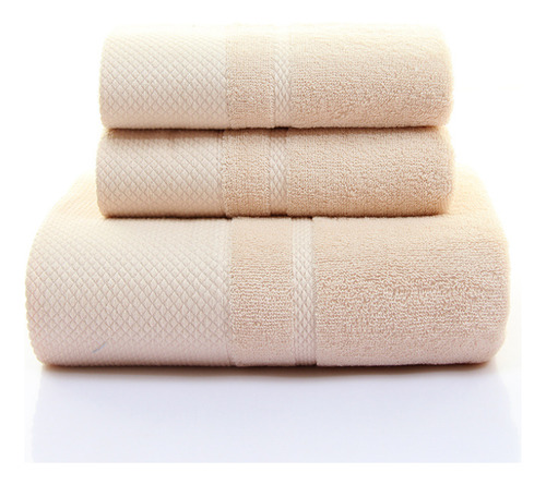 (w)cotton Bath Towel Solid Color Absorbent Washcloth Shower
