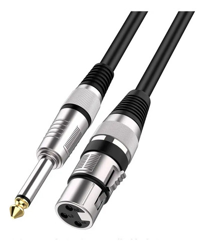 Cable Plug Auxiliar Trs 6,35mm A Canon Xlr Hembra 3mts