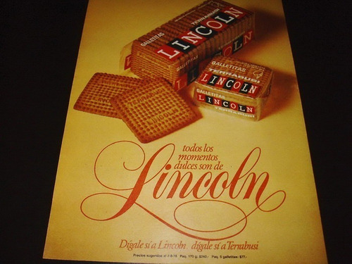 (pb003) Publicidad Clipping Galletitas Lincoln * 1978