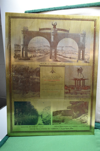 Placa Conm. Presidente Carlos Saul Menem A Yabrud Siria 1994 (Usado)