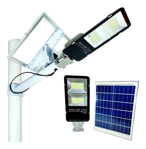 Lampara Solar Led 200w Suburbana Para Alumbrado Publico Ip66