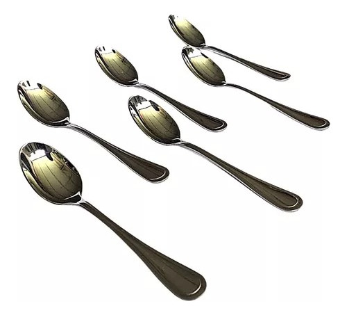 12 Cucharas De Té Postres Cocina Acero Inoxidable / Calidad