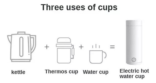 Chaleira Elétrica Portátil Thermos Coffee Bottle Ebulidor