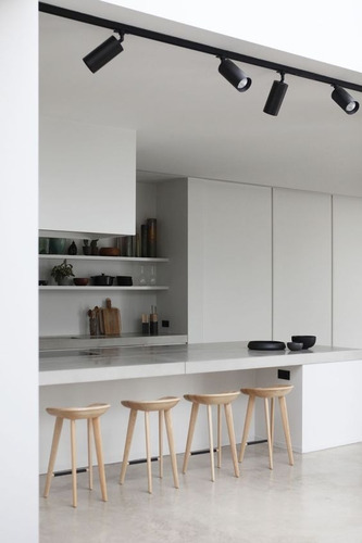 Riel Soporte 2 Metros Spot Led X 4 Decoración Luz Calida