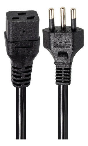 Kit Com 10 Cabos De Força Iec C19 14 Awg 1,8 Metro