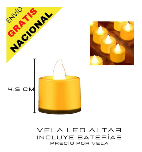 Imagen 1 de 5 de Velas Led Boda Cumpleaños Bar Cafe Decoración Fiesta Navidad