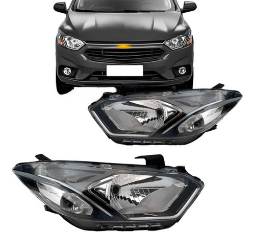 Par Farol Onix 2017 18 19 2020 Manual Sem Led Friso Cromado