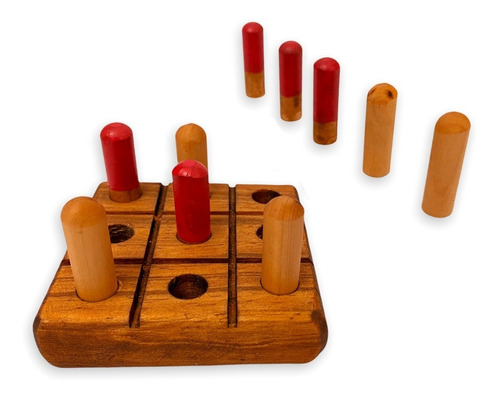 Imagen 2 de 7 de Juego De Mesa Para Niños Ta Te Ti De Madera X12