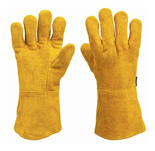 Guantes De Carnaza, Para Argonero, Puño De Seguridad, Largo