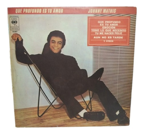 Johnny Mathis  Que Profundo Es Tu Amor, Lp La Cueva Musical