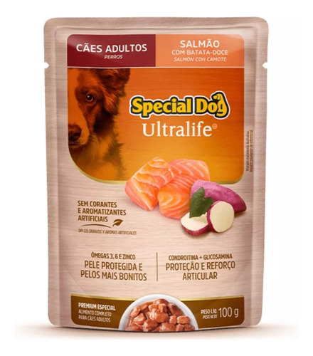 Sachê Special Dog 12un Ração Úmida Para Cães - Sabor Salmão