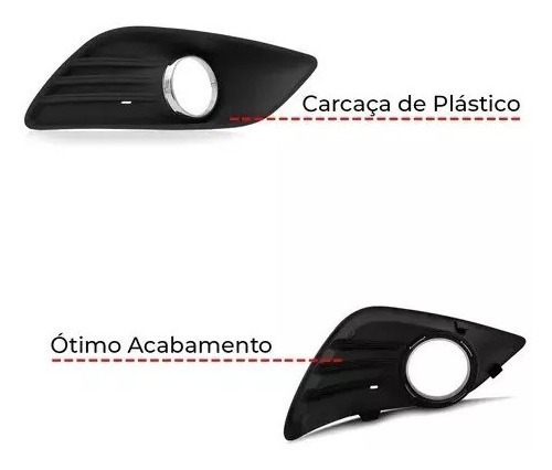 Par Moldura Farol De Milha Focus 2009 2010 2011 2012 2013