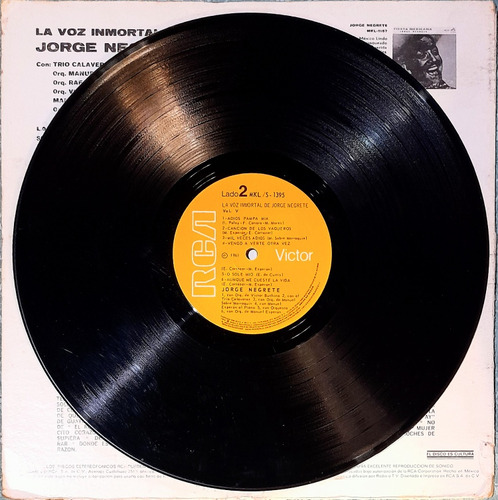 Jorge Negrete Disco De Vinilo La Voz Inmortal Vol. V 1961 (Usado)