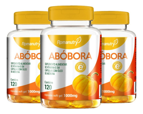 Kit Semente De Abóbora 360 Capsulas 1000mg - Romanutry Sabor Sem Sabor