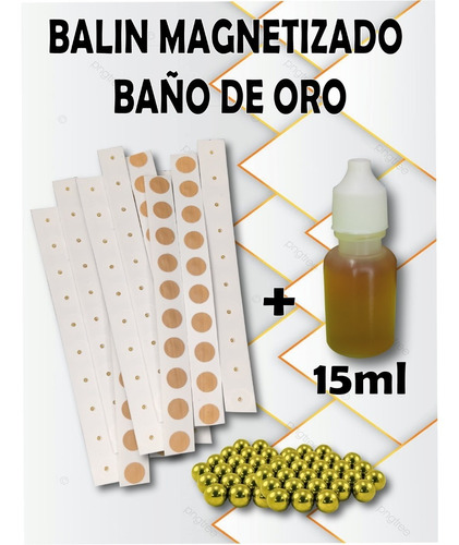 Balines Baño Oro Con Parche Piel Pra Auri 500piezas + Benjui