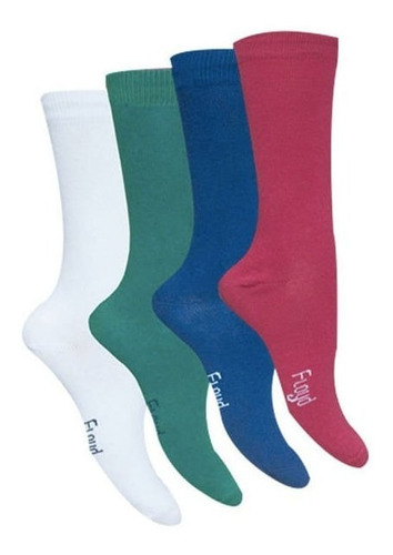 Pack X6 Medias Floyd Talle 5 Colegial Unisex Color Varios