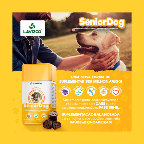 Kit Senior Dog + Fortflex Pet 30g Saúde Articular Cães Idoso