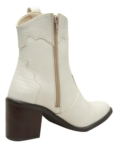Botas Vaqueras Para Mujer Petra Hueso 762