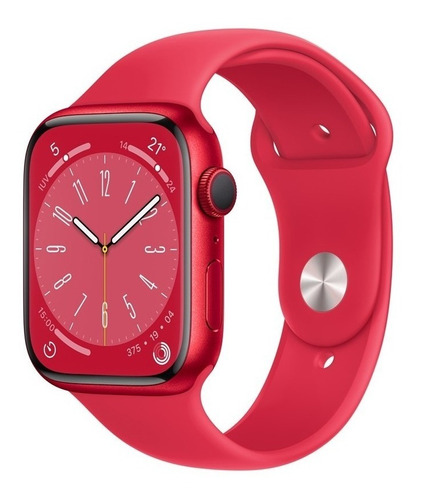 Apple Watch Series 8 GPS - Caixa (PRODUCT)RED de alumínio 45 mm - Pulseira esportiva (PRODUCT)RED - Padrão