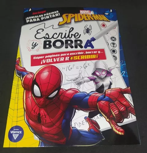 MARVEL SPIDER MAN - ESCRIBE Y BORRA - LIBRO PARA PINTAR