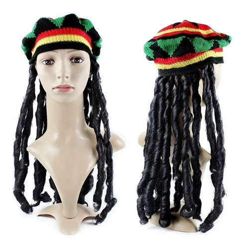 Gorro Jamaiquino Rastafari Rasta Bob Marley Reggae Dreadlock Color Negro