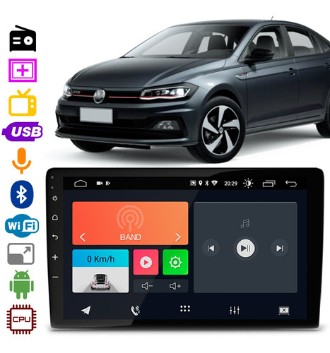 Radio Vw Polo 2017 A 2023 Faaftech 9 Pol Android Apps Bt Usb