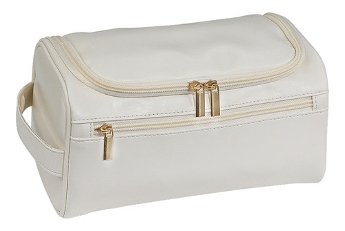 Bolso De Viaje, Organizador, Neceser De Cuero Blanco