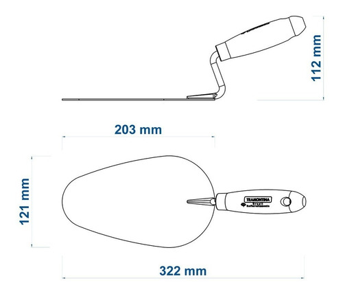 Cuchara Albañil 8 Pulgadas Pesada Tramontina