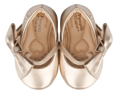 Sapato pampili cheap angel dourado